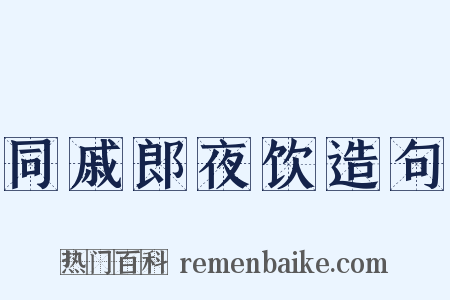 同戚郎夜饮造句是什么意思的图片